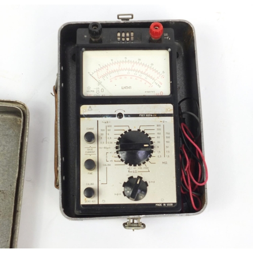 231 - Two Military interest electrical testing machines including a Russian example and a vintage Stanley ... 