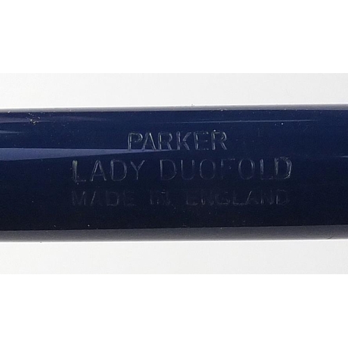 324 - Parker duo-fold fountain pen and propelling pencil with fitted box