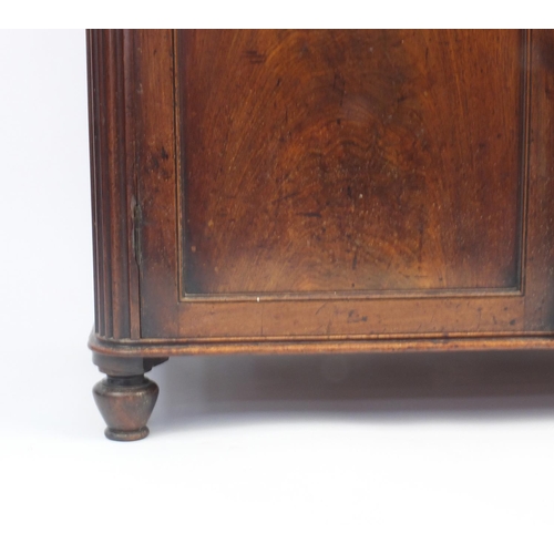 2030 - Victorian mahogany chiffonier fitted with two frieze drawers above a pair of cupboard doors, 102cm H... 