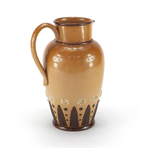 124 - Doulton Burslem stoneware jug, 22cm H