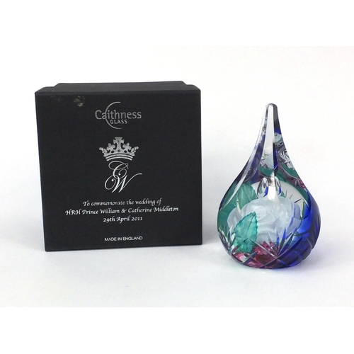 364 - Caithness an English rose for a Royal Prince limited edition glass paperweight, designed by Sarah Pe... 