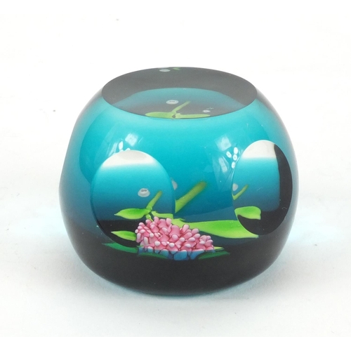 368 - Caithness Dahlia limited edition glass paperweight with certificate, designed and made by William Ma... 