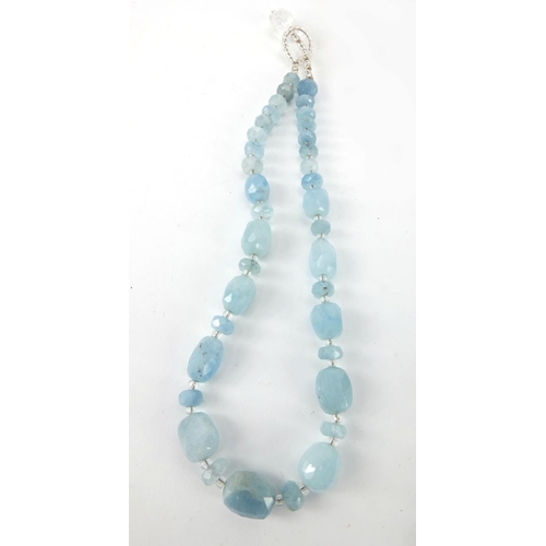 259 - Semi precious stone necklaces including quartz and a coral example