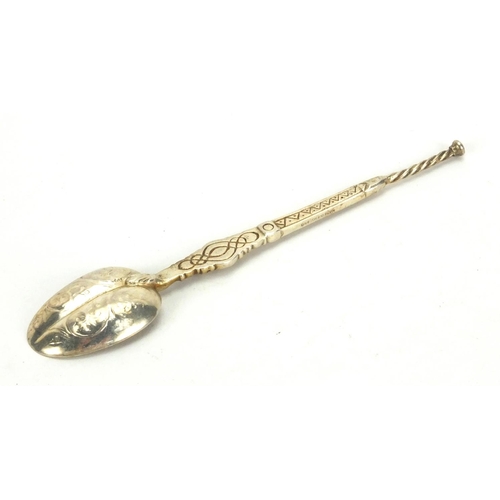 273 - Set of ten unmarked silver teaspoons, 12cm long, approximate weight 113.0g