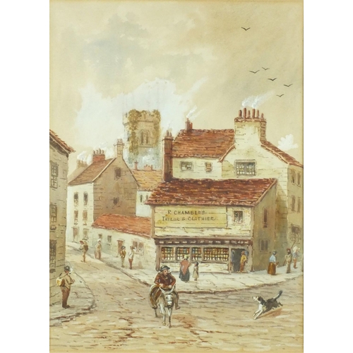 285 - Smythe - Watercolour, The new inn, together with two other unsigned examples, including R Chambers, ... 