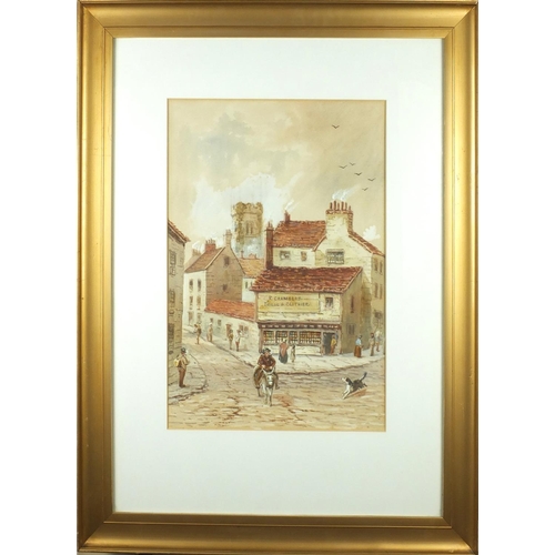 285 - Smythe - Watercolour, The new inn, together with two other unsigned examples, including R Chambers, ... 