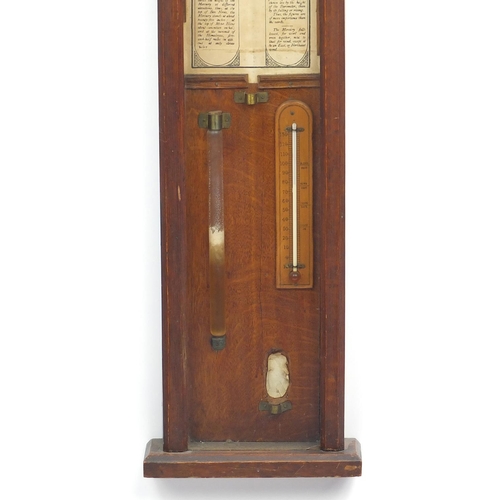 150A - Oak Admiral Fitzroys barometer case, 118cm H