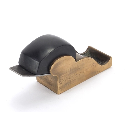 38 - 19th century wooden and brass plane by Ward & Payne of Sheffield, 13cm in length