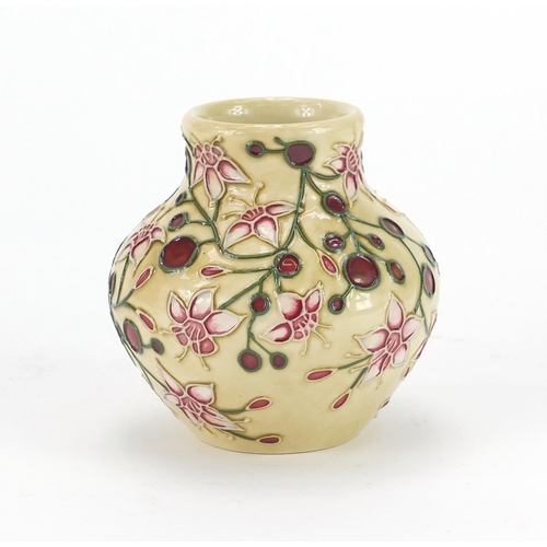 2112 - Moorcroft pottery Tembusu pattern vase, 8.5cm high