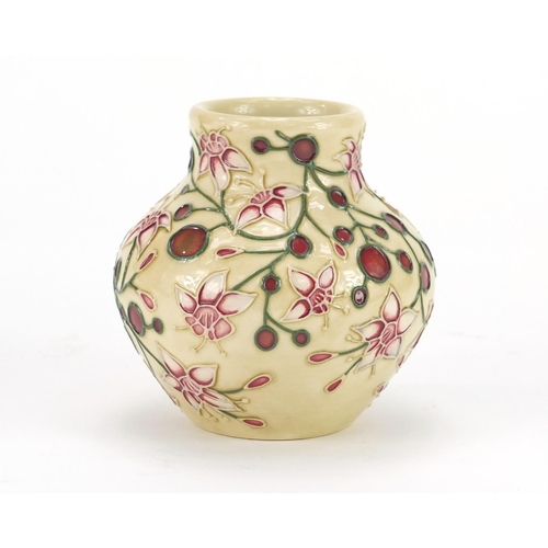 2112 - Moorcroft pottery Tembusu pattern vase, 8.5cm high