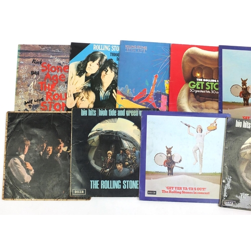 2774 - Rolling Stones vinyl LP records including Get Yer Ya-Yas Out!, Get Stoned, Beggars Banquet, Big Hits... 