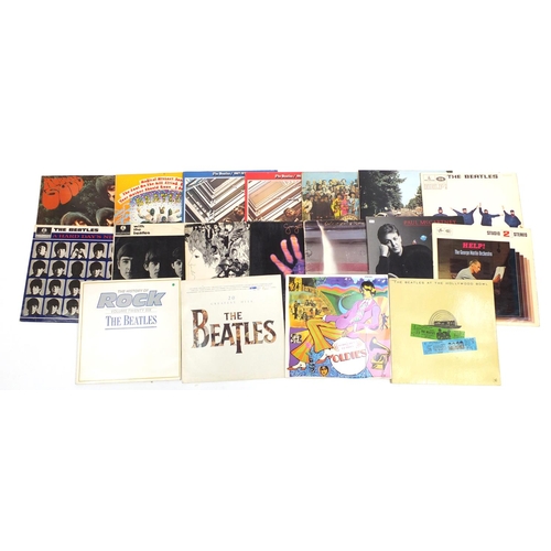 2780 - Beatles and related vinyl LP records including Revolver, Help!, Abbey Road and Sgt. Pepper's Lonely ... 