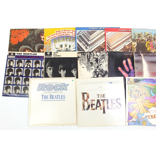 2780 - Beatles and related vinyl LP records including Revolver, Help!, Abbey Road and Sgt. Pepper's Lonely ... 