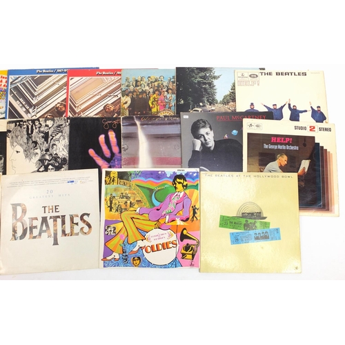 2780 - Beatles and related vinyl LP records including Revolver, Help!, Abbey Road and Sgt. Pepper's Lonely ... 