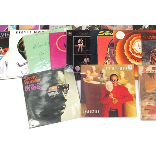 2792 - Motown vinyl LP records including Stevie Wonder, Temptations, Four Tops, JR Walker, Jimmy Ruffin and... 