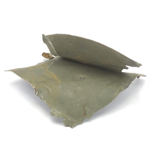 197 - Military interest Messerschmitt cross wing fragment, 20cm wide