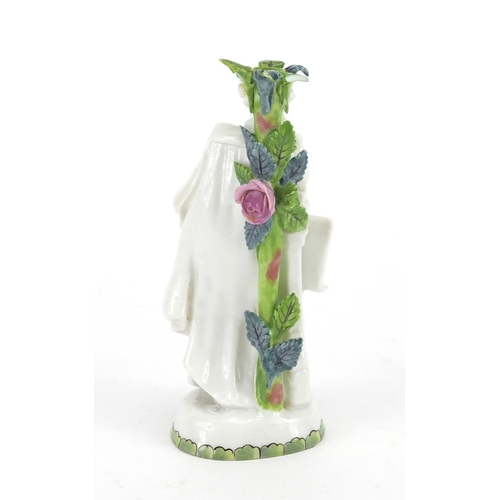 447 - Continental hand painted porcelain scent bottle of Shakespeare, 9cm high