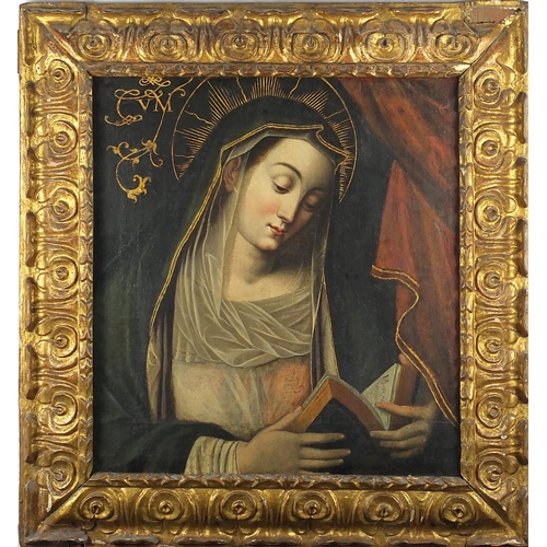 737 - 18th century Old Master portrait of Mary Magdalene, continental school oil onto canvas, housed in an... 