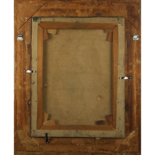 758 - Seated sailor, oil onto canvas, bearing a signature D O'Neill   framed, 45cm 34cm