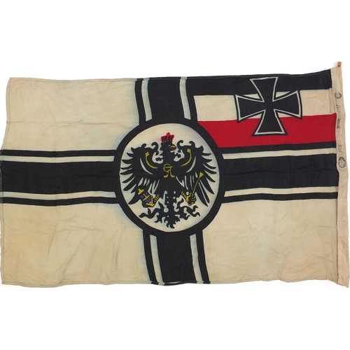 201 - World War I German Military Kriegsmarine Marine flag, dated 1915, 150cm x 85cm