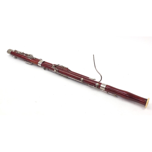 39 - Czechoslovakian bassoon by V Kohlert & Sons, with ivory mounts and fitted case