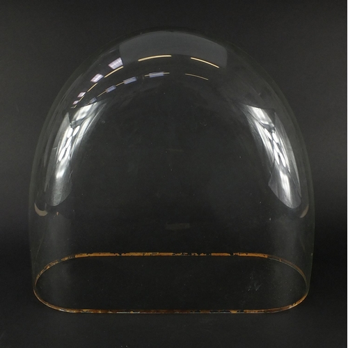 143 - Large Victorian glass dome, 47cm high