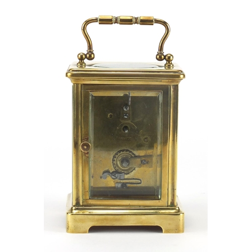 2135 - Brass cased carriage clock by Mappin & Webb, 11cm high