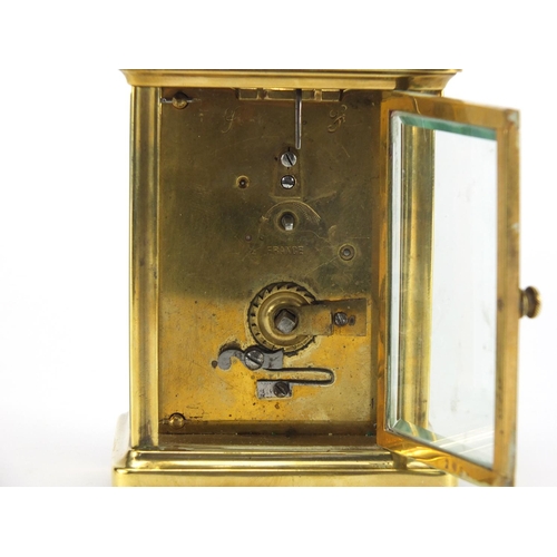 2135 - Brass cased carriage clock by Mappin & Webb, 11cm high