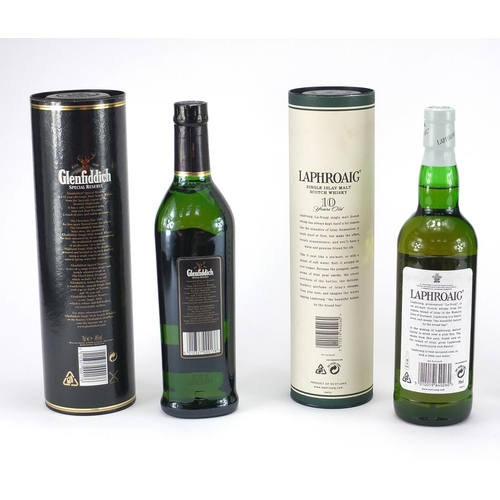 2099 - Three bottles of whisky, all boxed, two Glenfiddich and Laphroig