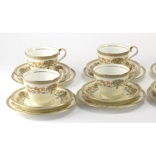 2149 - Two six place tea services, Aynsley Henley and Royal Albert silver maple