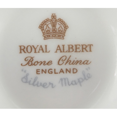 2149 - Two six place tea services, Aynsley Henley and Royal Albert silver maple