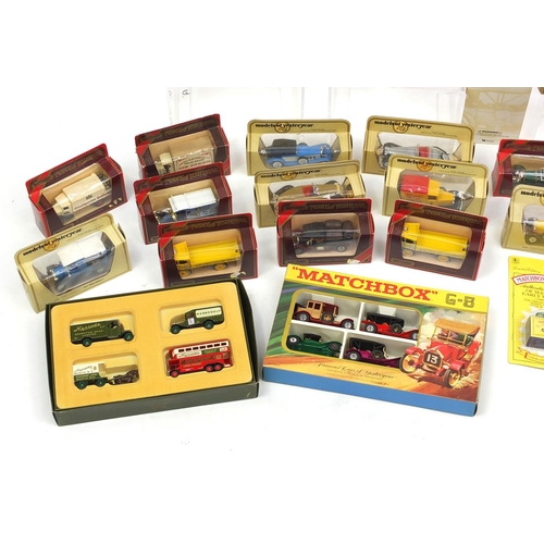 223 - Collection of mostly boxed die cast vehicles including Matchbox and models of Yesteryear examples