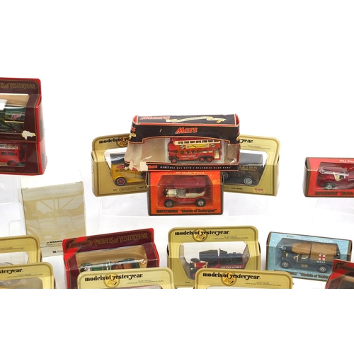 223 - Collection of mostly boxed die cast vehicles including Matchbox and models of Yesteryear examples