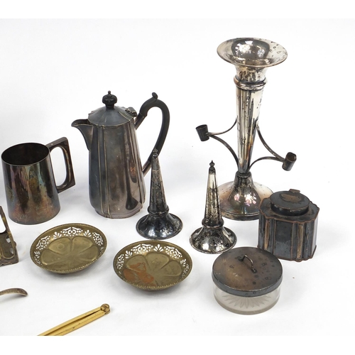 193 - Silver plated items including Mappin & Webb epergne and tea canister