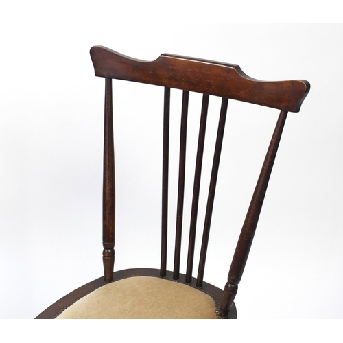 24 - Pair of spindle back mahogany occasional chairs