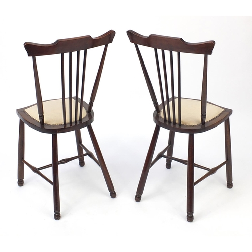 24 - Pair of spindle back mahogany occasional chairs