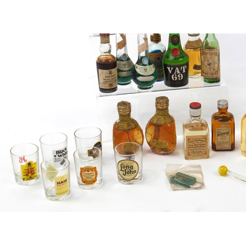 194 - Collection of alcohol miniatures including Dimple Whisky, Harp Lager, Bells Whisky etc