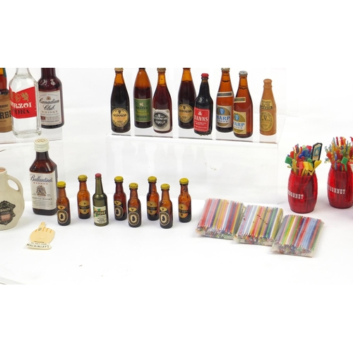 194 - Collection of alcohol miniatures including Dimple Whisky, Harp Lager, Bells Whisky etc