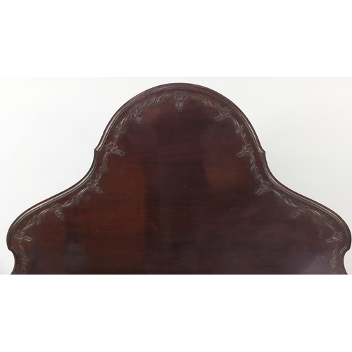 57 - Victorian mahogany bedframe, raised on cabriole legs and ball and claw feet, the headboard 173cm H x... 
