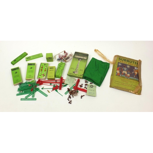 216 - Collection of Subbuteo table soccer items including boxed teams