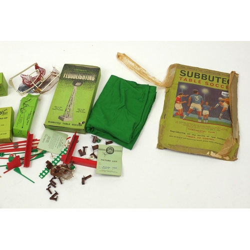 216 - Collection of Subbuteo table soccer items including boxed teams