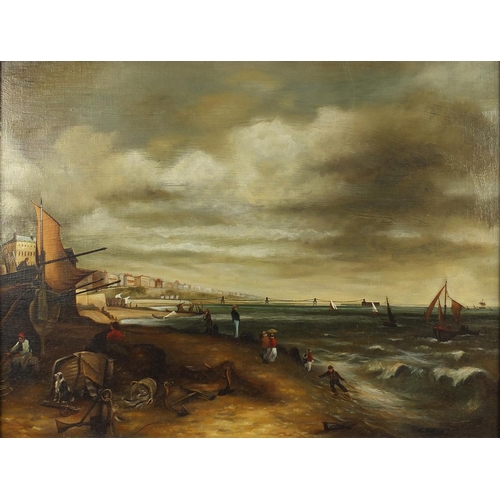 15 - L.B. Sheann 1991, oil on board, Brighton chain pier, framed, 60cm x 45cm