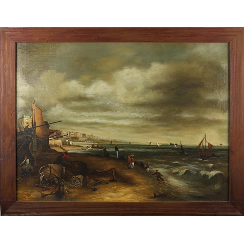 15 - L.B. Sheann 1991, oil on board, Brighton chain pier, framed, 60cm x 45cm