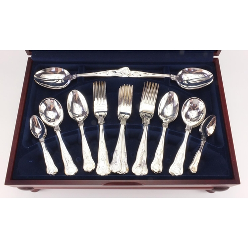 2078 - 58 piece canteen of Sheffield silver plated cutlery, the canteen with cabriole legs, 18cm H x 45cm W... 