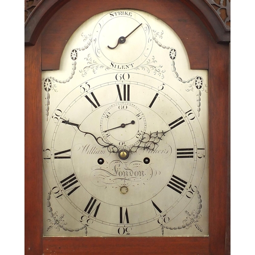 2008 - Victorian mahogany longcase clock, with eight day movement, the silvered dial engraved William Withe... 