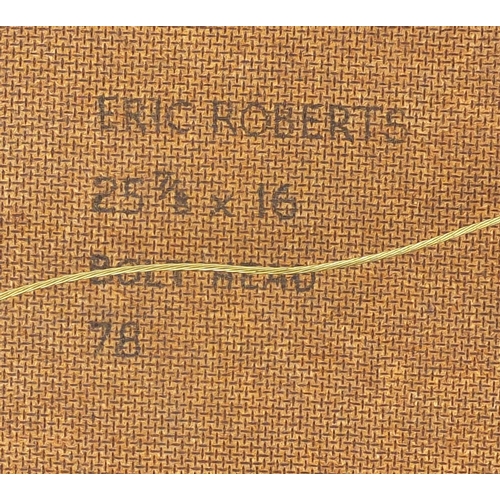 2145 - Eric Roberts - Bolthead oil onto canvas laid onto board, label and inscribed verso, mounted and orna... 