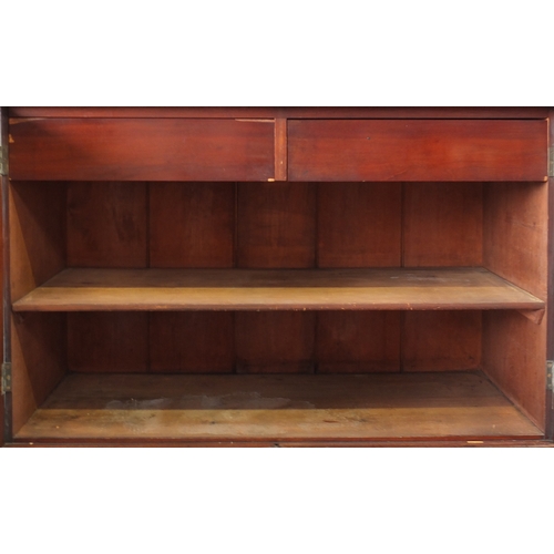 2023 - Victorian mahogany enclosed book case, fitted with a pair of doors enclosing three adjustable shelve... 
