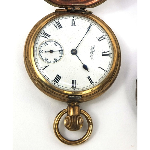 242 - Silver gentleman's full hunter pocket watch with engine turned decoration and fusee movement and a g... 