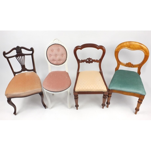 86 - Four Victorian and later occasional chairs