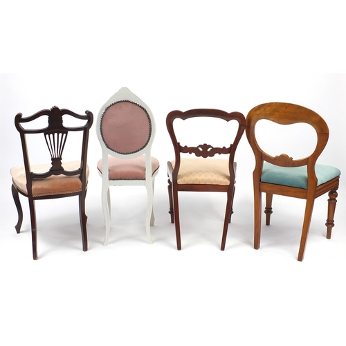 86 - Four Victorian and later occasional chairs